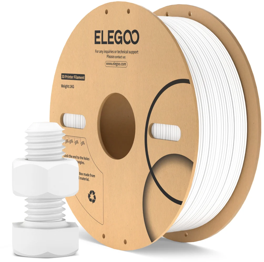 Elegoo  ABS White, 1,75 mm / 1000 g    Industrielle Stärke für höchste Ansprüche in White