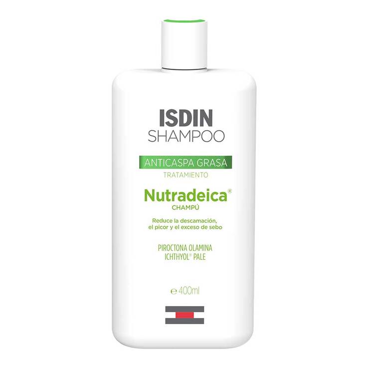 ISDIN Nutradeica Shampoo gegen Schuppen und fettiges Haar, 400 ml