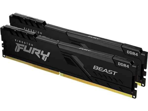 Kingston FURY Beast - DDR4 - sæt - 32 GB: 2 x 16 GB - DIMM 288-PIN - 3600 MT/s / PC4-28800 - CL18 - 1.35 V - ikke bufferet - ikke-ECC - sort