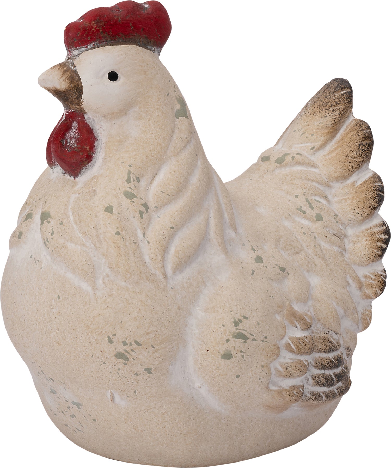 Intratuin tuinbeeld kip crème 12,6 x 9,3 x 12 cm