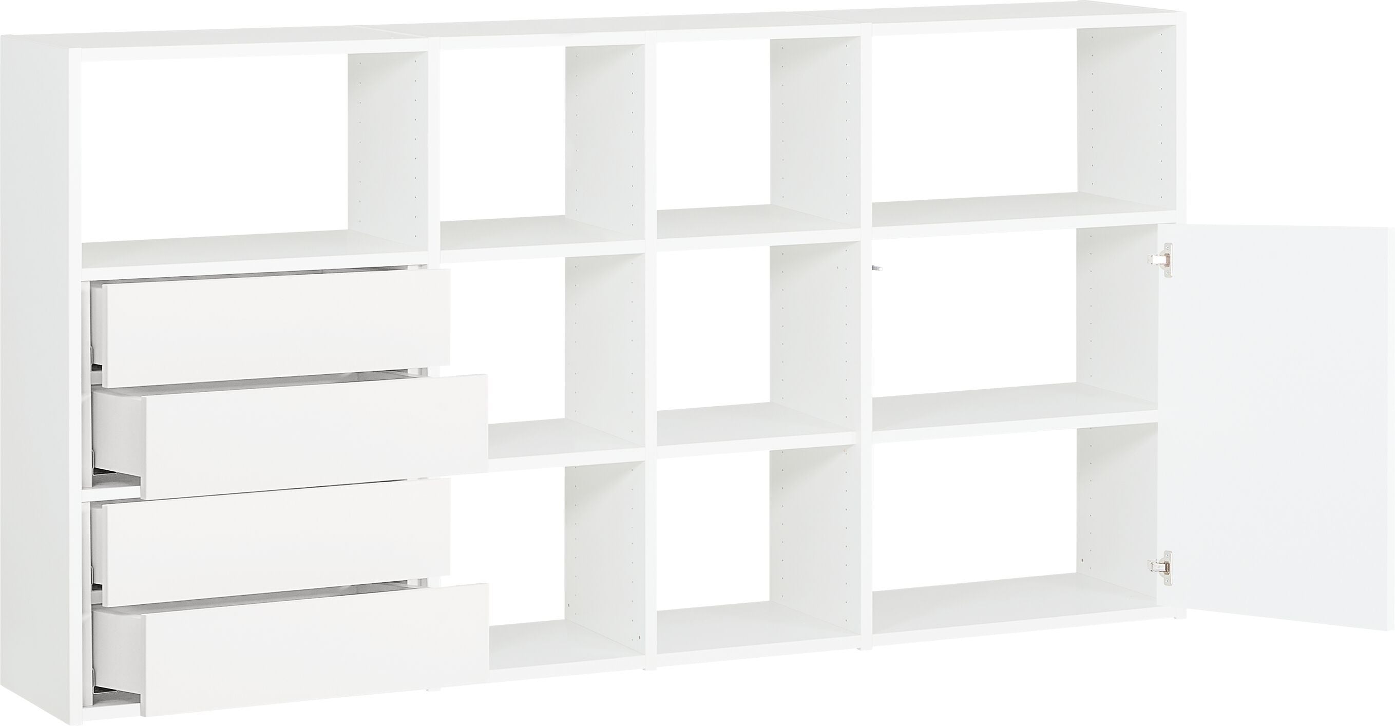 TARA Regal - Weiss / B: 200.0 cm x T: 33.0 cm x H: 110.0 cm