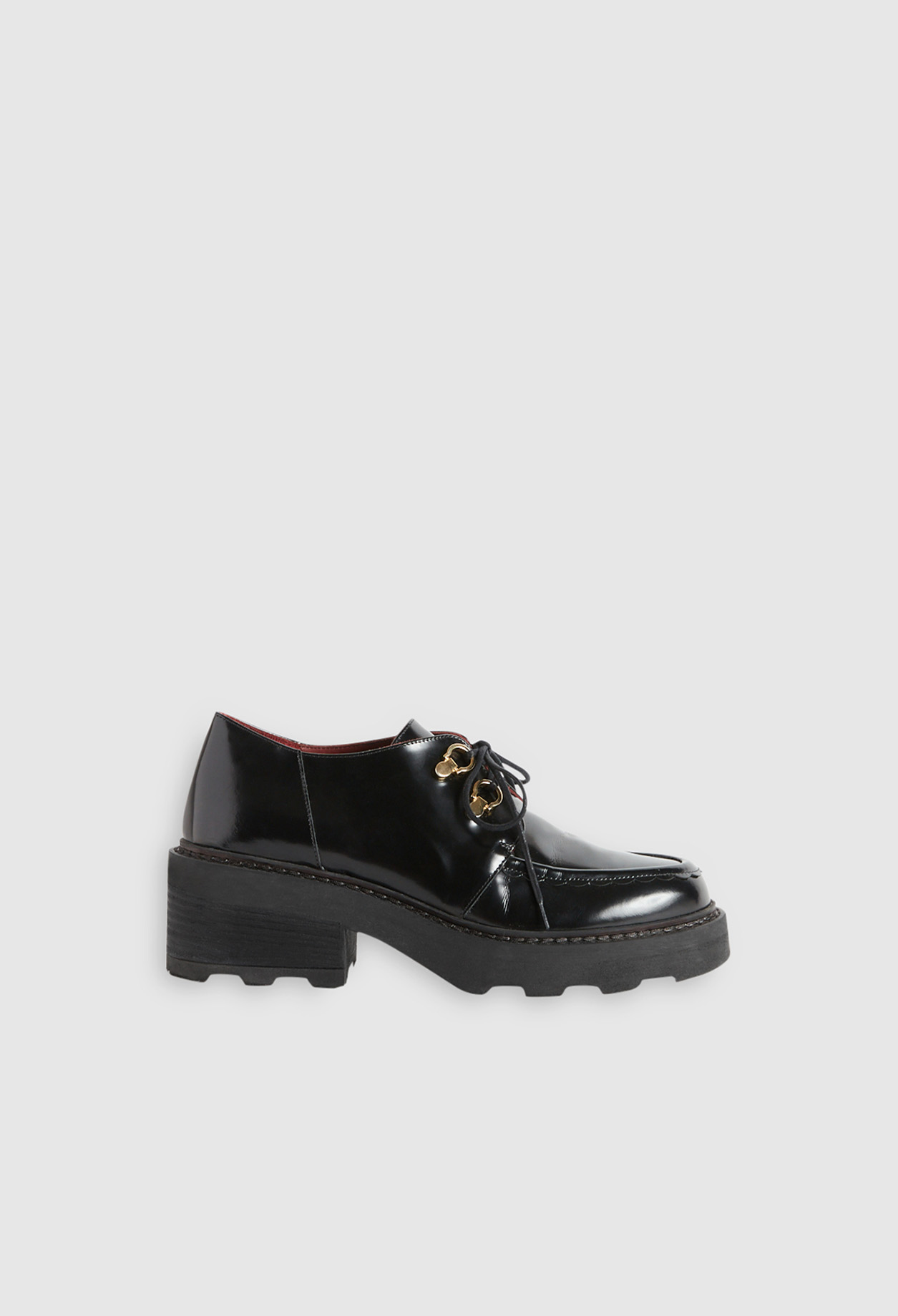 Derbies &agrave; plateforme cuir