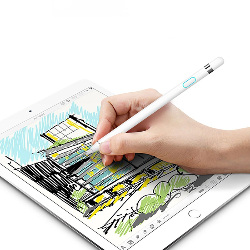 Active Aluminium Stylus Touch Pen mit extra feiner Spitze (IOS / Android) - Weiss