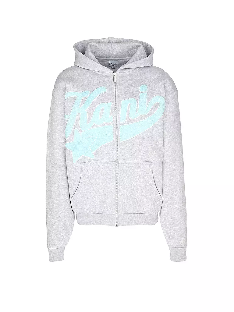 KARL KANI Kapuzensweatjacke hellgrau