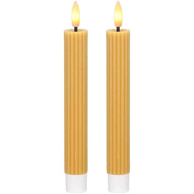 Blokker LED Dinerkaars Ribbel - 2,2x15,5 cm - Oker