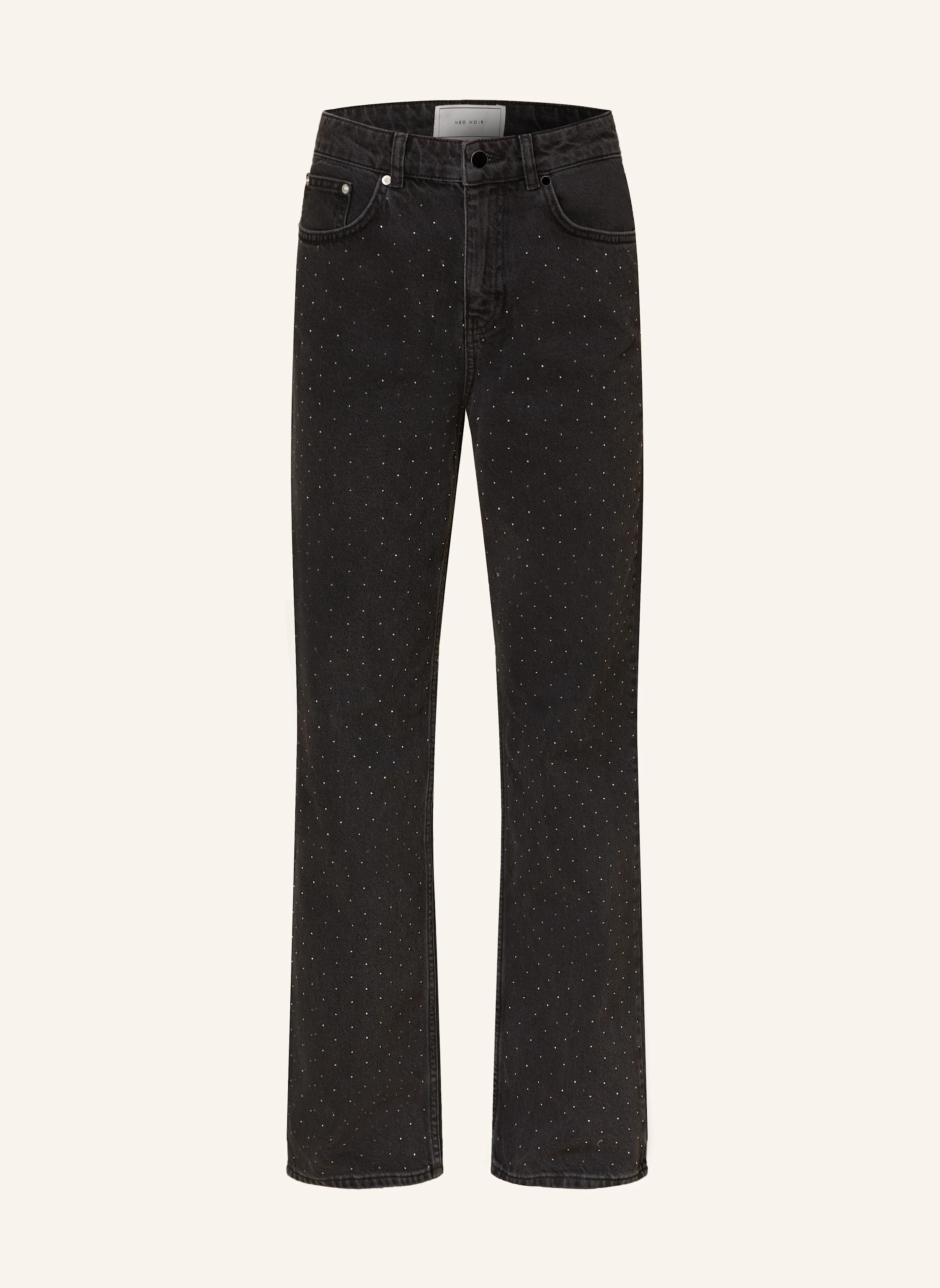 NEO NOIR Flared Jeans SIMONA mit Schmucksteinen
