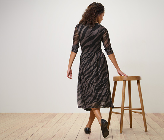 Bedrucktes Mesh-Kleid