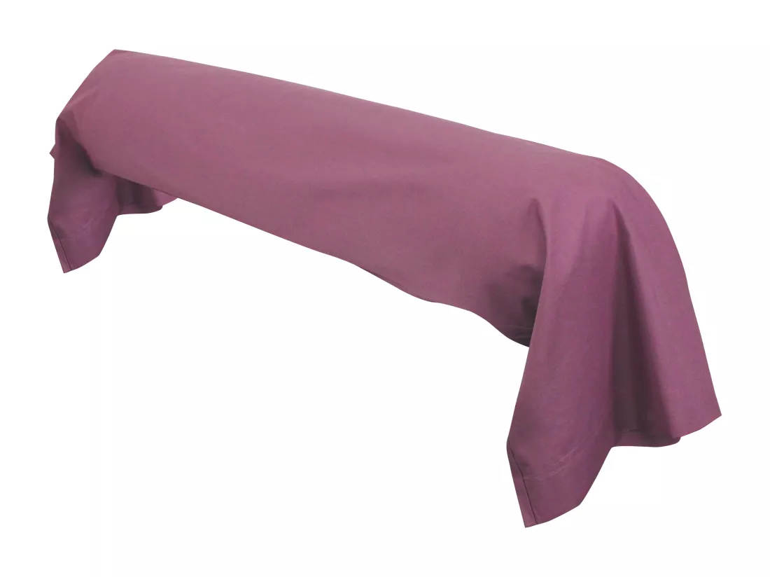 Taie de traversin uni 140x43 cm coton ALTO Raisin