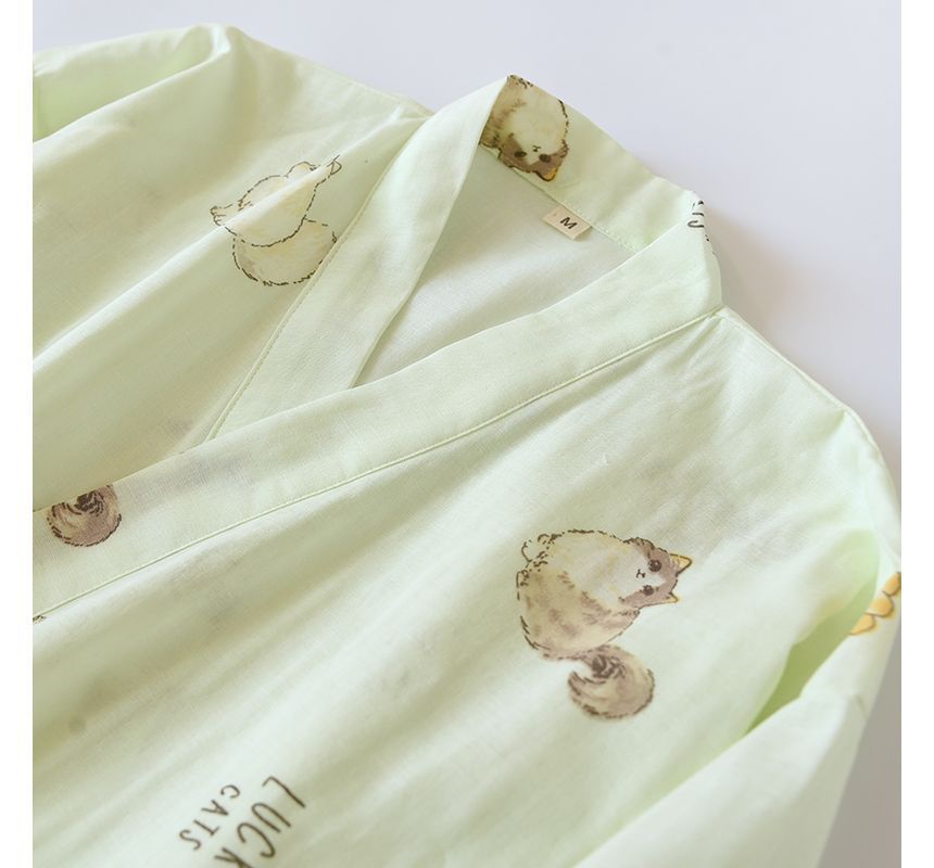 MelMount - Bijpassende pyjamajas met print voor koppels (verschillende ontwerpen)