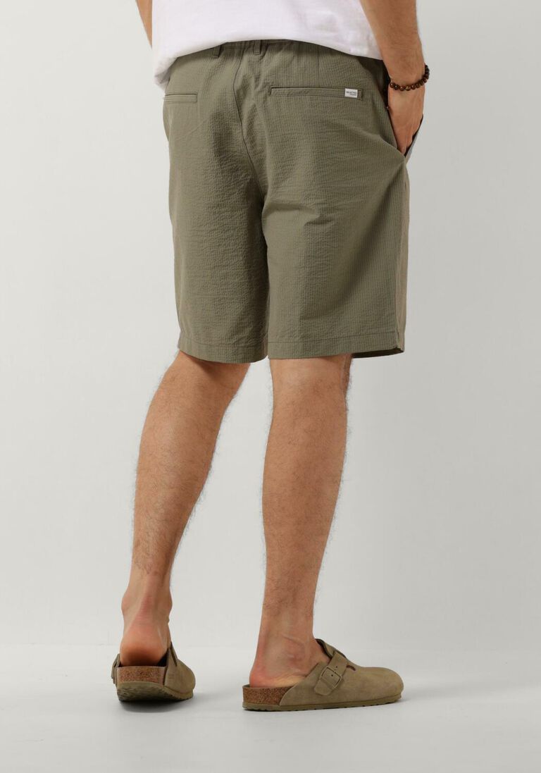 SELECTED HOMME groene selected homme korte broek slhregular-karl seersucker shorts