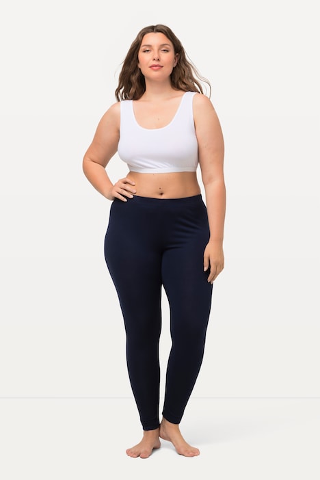 Leggings, wadenlang, schmales Bein, Elastikbund
