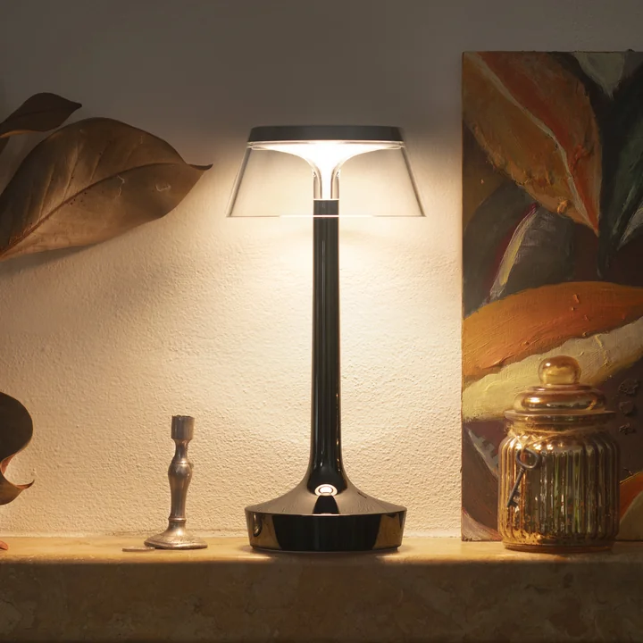 Flos - Bon jour Unplugged Akku-Tischleuchte, Color Tune, storm grey