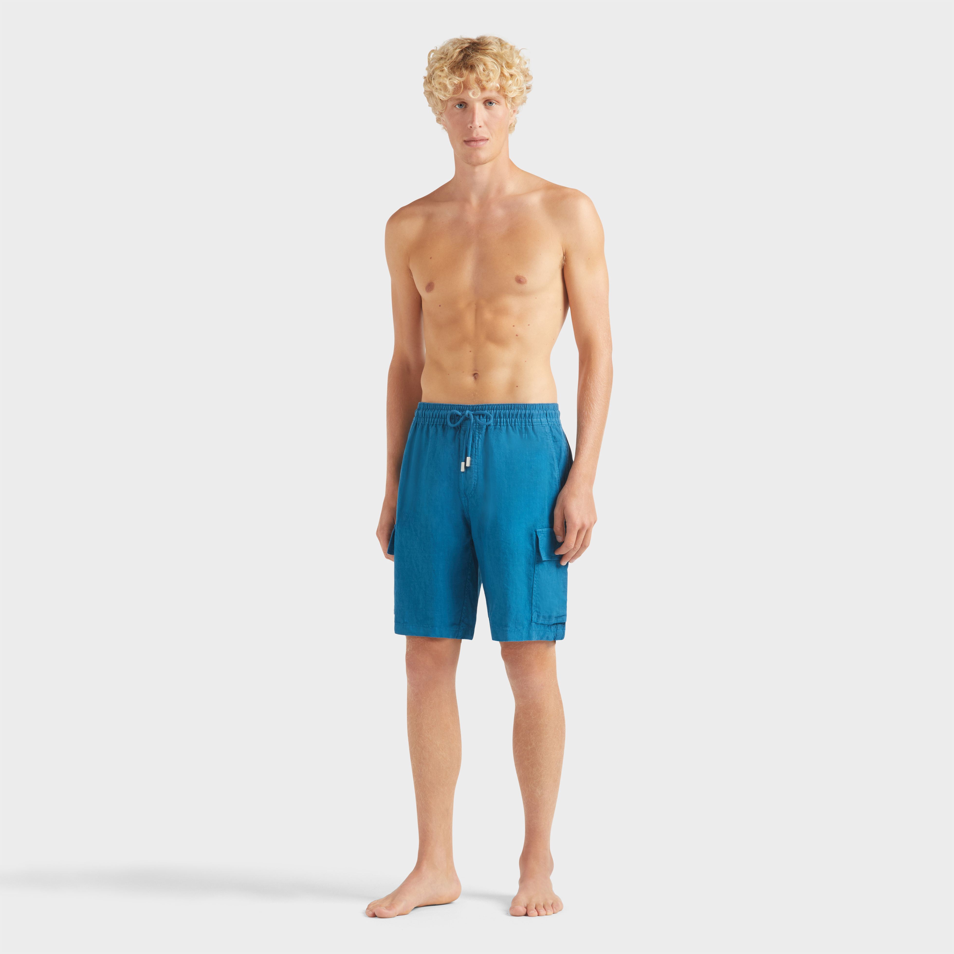 Bermuda en lin homme uni | Site Vilebrequin | BAIU3U01