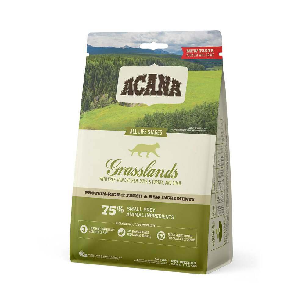 Acana Grasslands Cat - Kattenvoer - 0.34 Kilogram - kip, kalkoen, eend