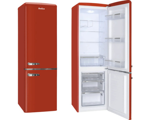 Amica KGCN 387 100 R koel-vriescombinatie, afmetingen (B x H x D): 55 x 181 x 61,5 cm, koelgedeelte: 181 l, vriesgedeelte: 63 l