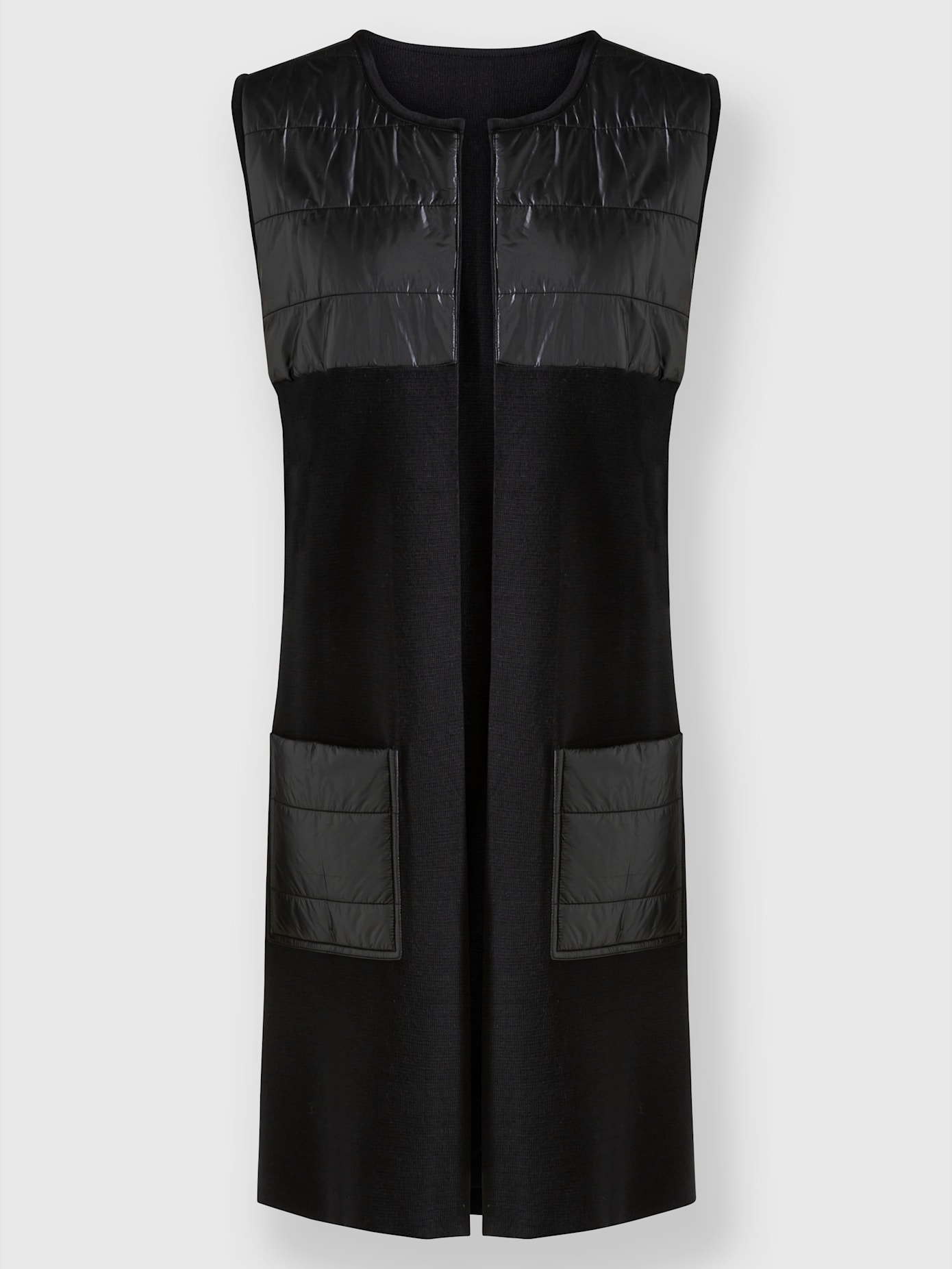 Gilet en tricot mélange de matières tendance