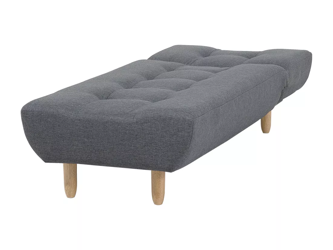 Chaise longue en tissu gris foncé ALSTEN