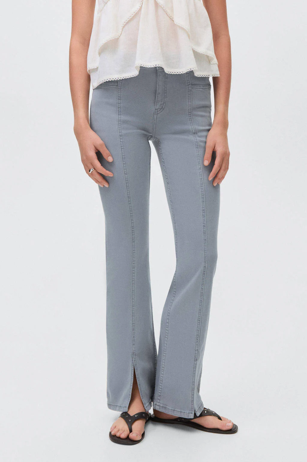 MANGO TEEN flared jeans light blue denim
