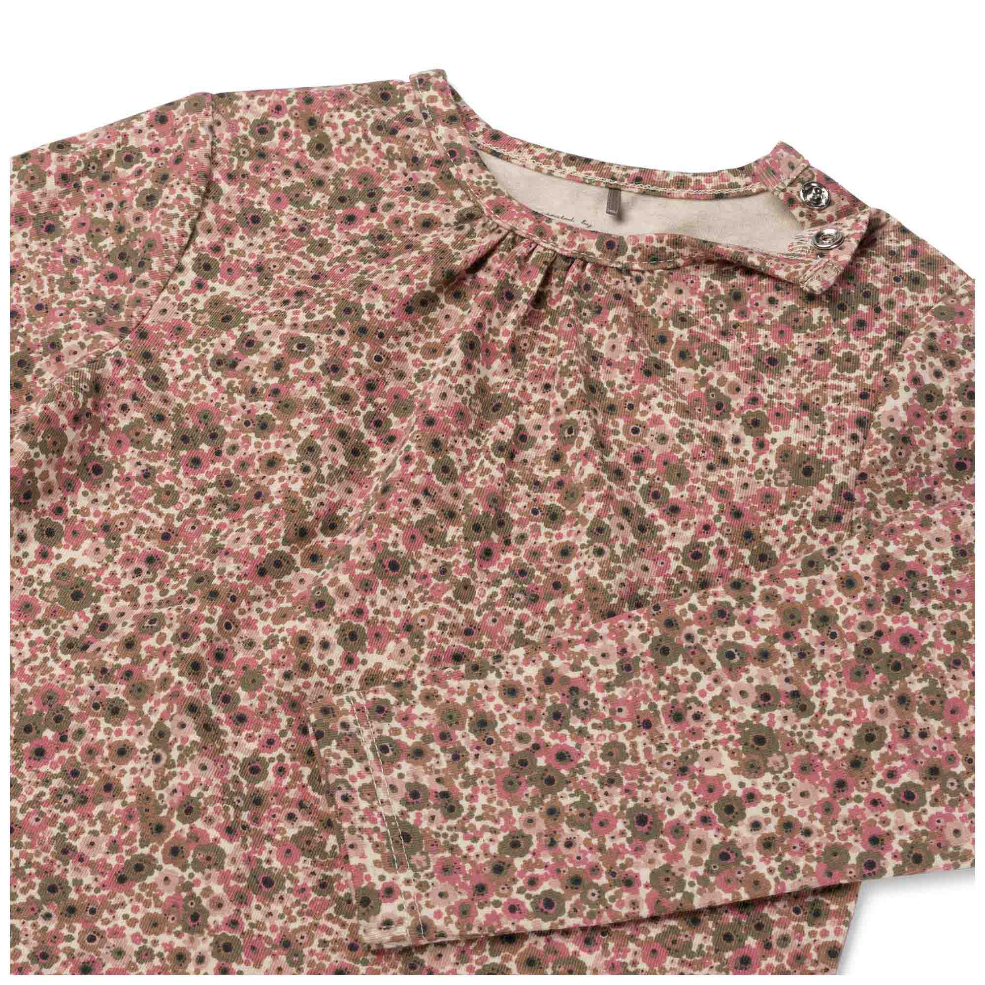 Prénatal peuter shirt lange mouwen all over print bruin