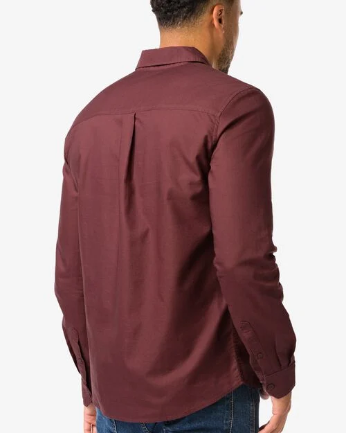 chemise pour hommes bordeaux