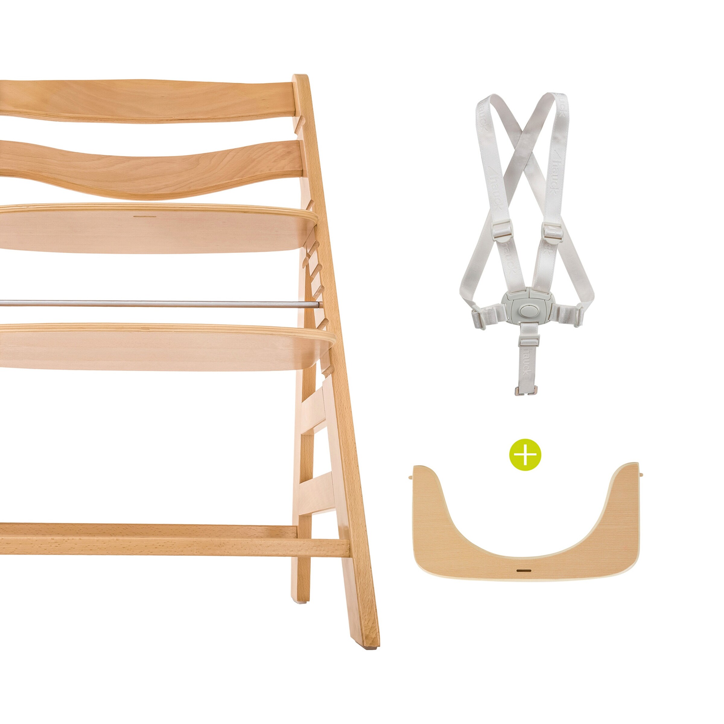 Hauck Bundle Hochstuhl Alpha+ inkl. Alpha Bouncer Premium Natural / Dark Grey