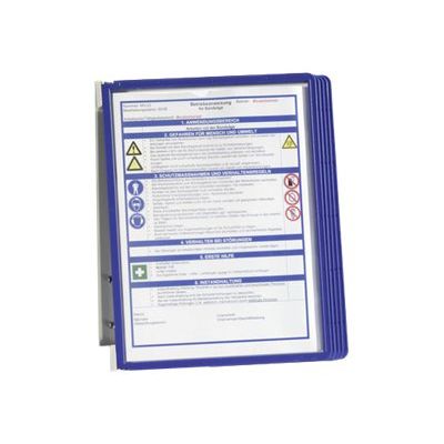 Durable Vario - Support mural métallique avec 5 pochettes A4 - bleu