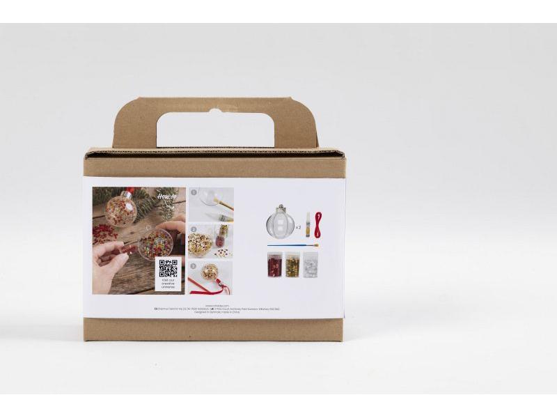 Creativ Company Bastelset Weihnachtskugeln Pailletten Individuell gestaltete Kugeln für den Weihnachtsbaum