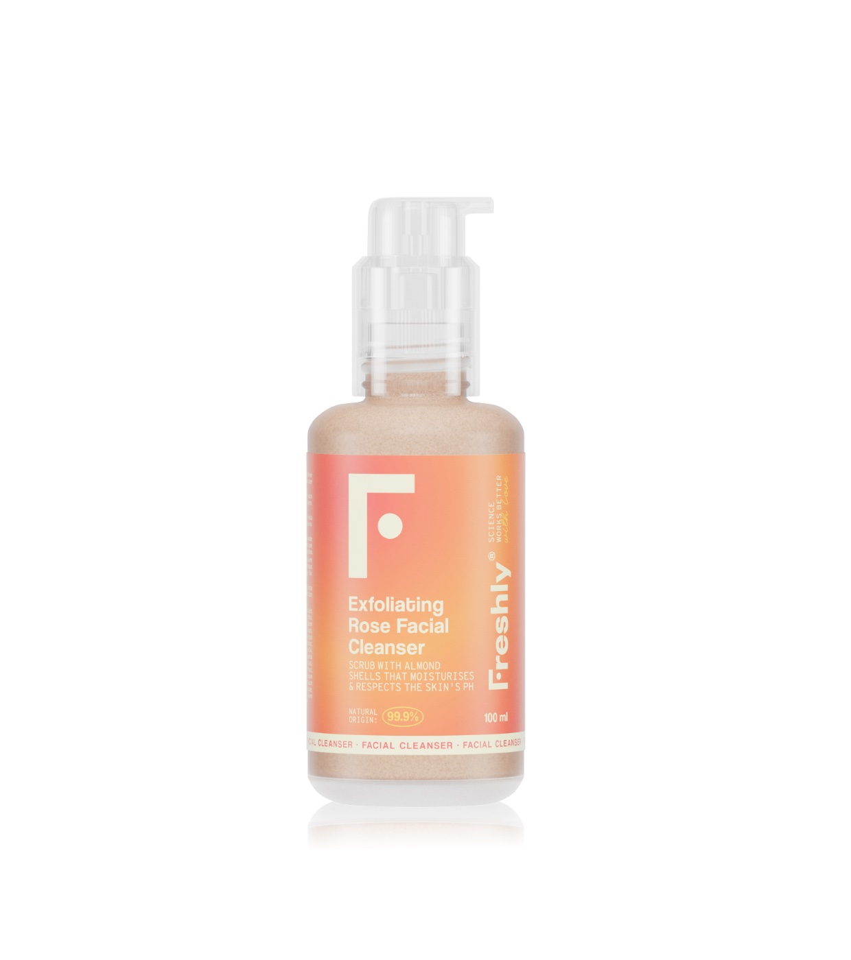 Freshly Cosmetics - Limpador facial esfoliante rosa
