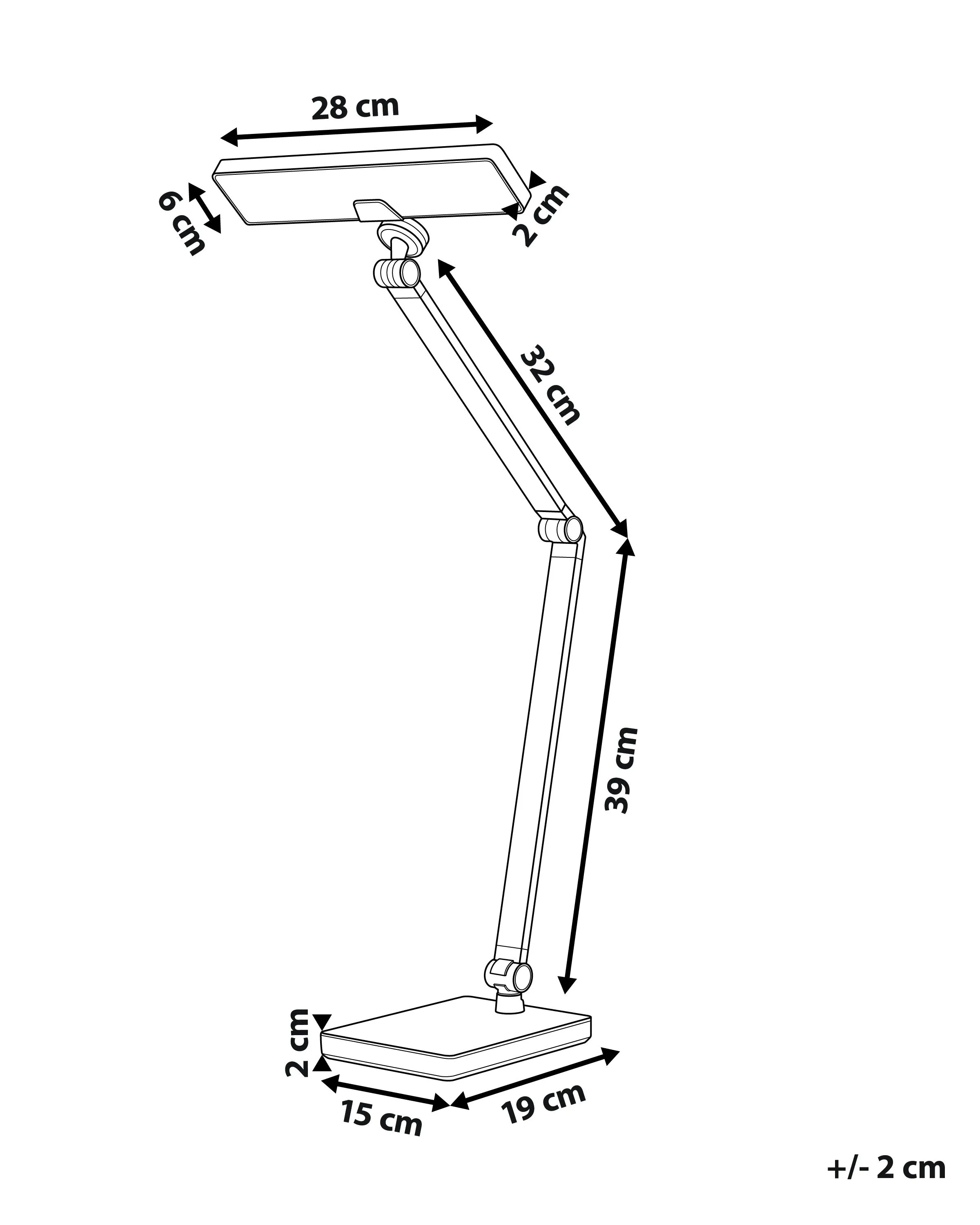 LED bureaulamp LACERTA met draadloze oplader Metaal Zilver