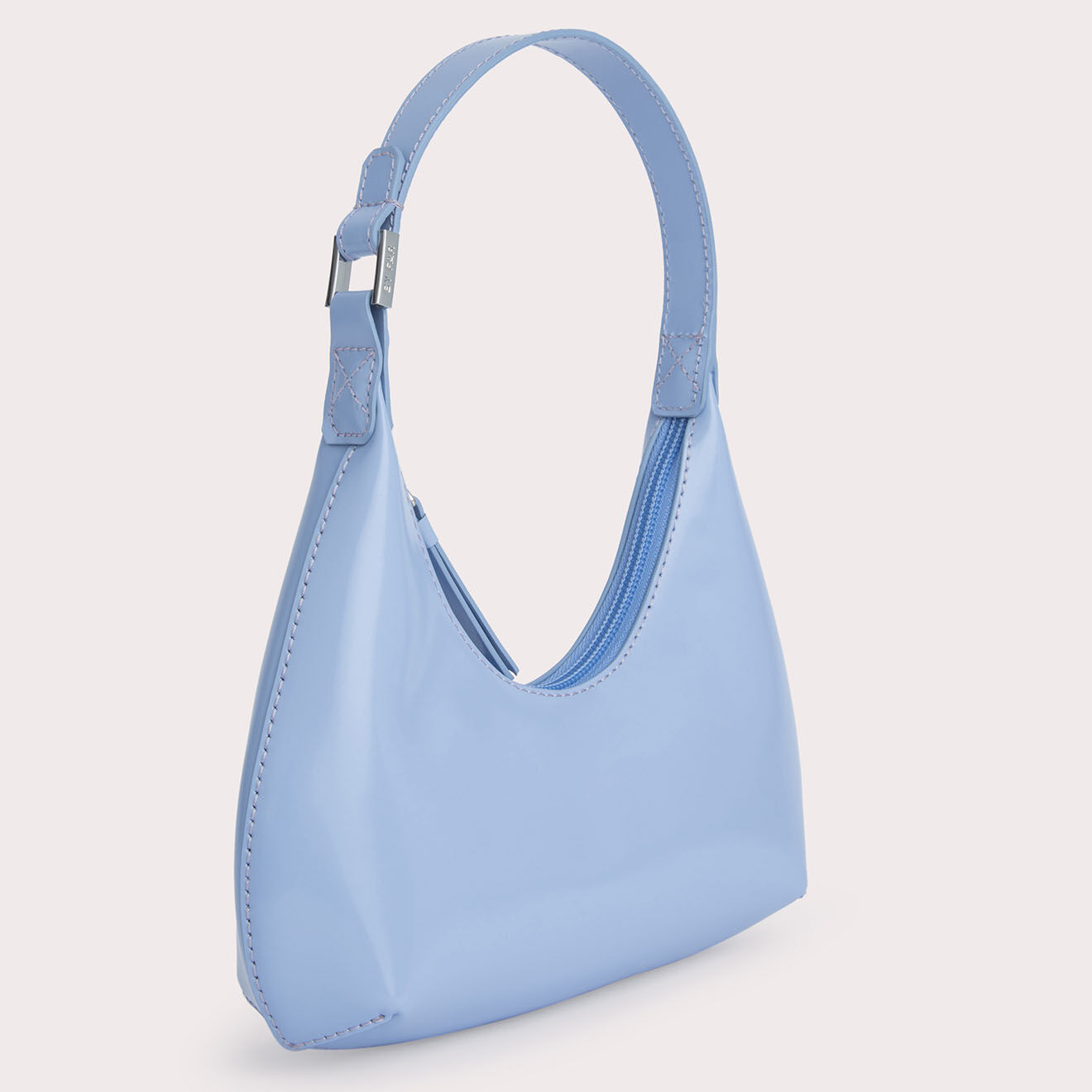 By Far Sac à main en Cuir Baby Amber bleu lavande - 11x24x6 cm