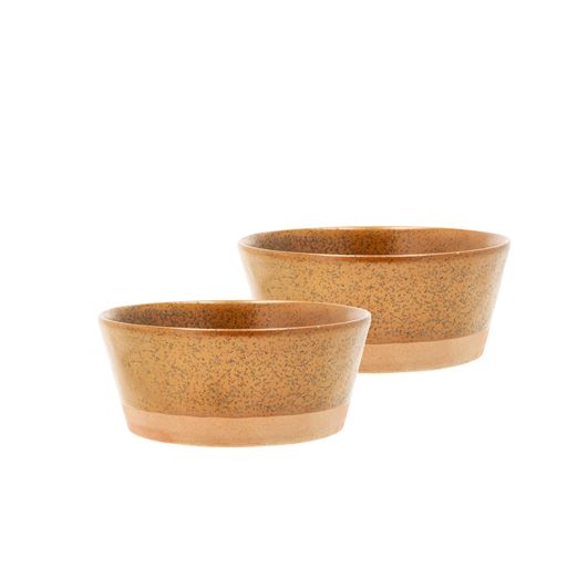 Villa Collection Evig 2-pak Skål, Amber; Ø10 cm