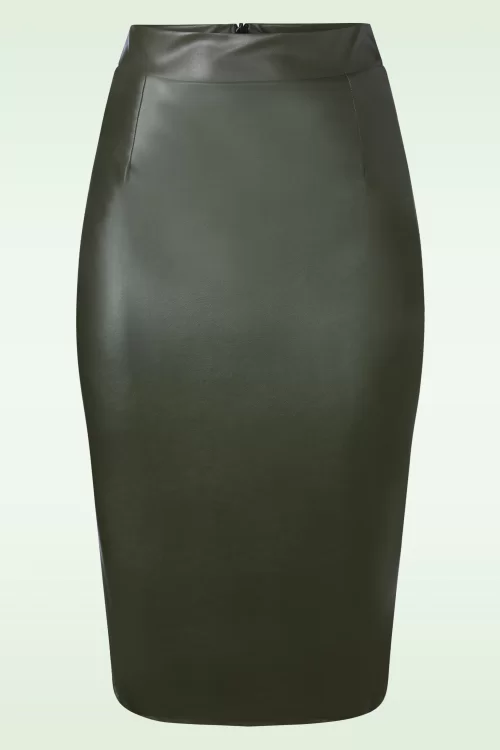 Vintage Chic for Topvintage Lena pencil rok in khaki
