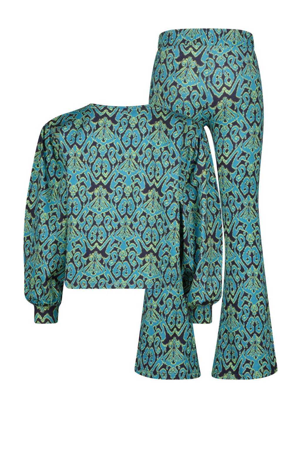 Vingino pyjama Welra met all over print blauw/zeegroen