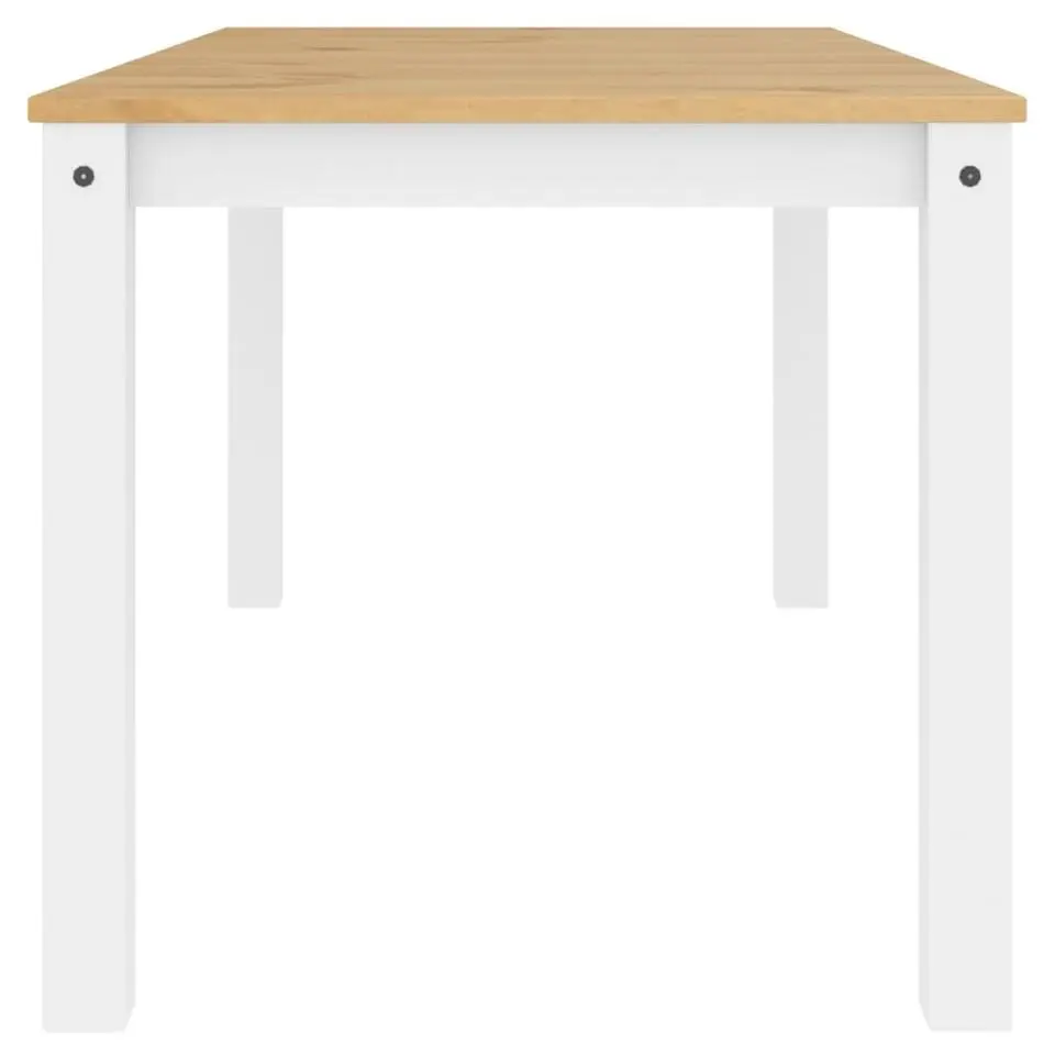 vidaXL Eettafel Panama - Rechthoekige tafel - Wit - Grenenhout - 160x80 cm