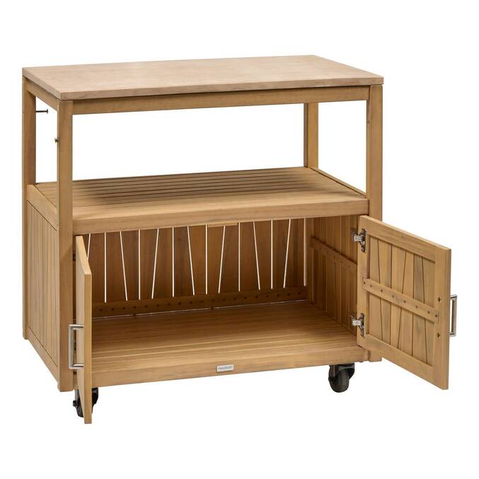 Module 2 portes à roulettes pour cuisine d'été LODGIA Beige