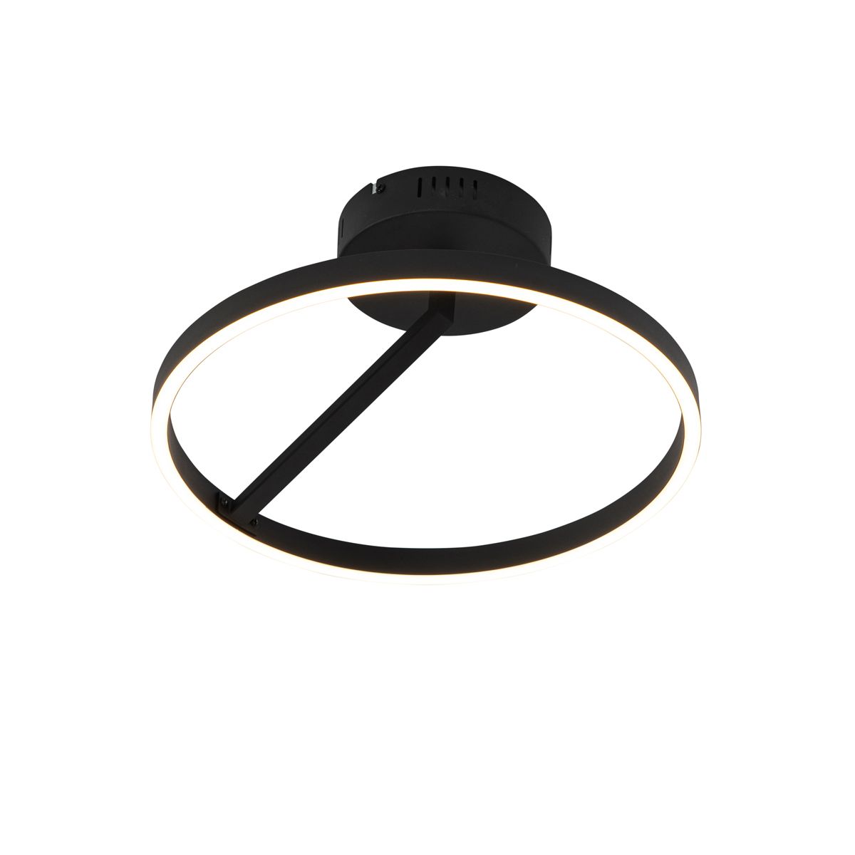 Design plafondlamp zwart incl. LED 3-staps dimbaar - Anello