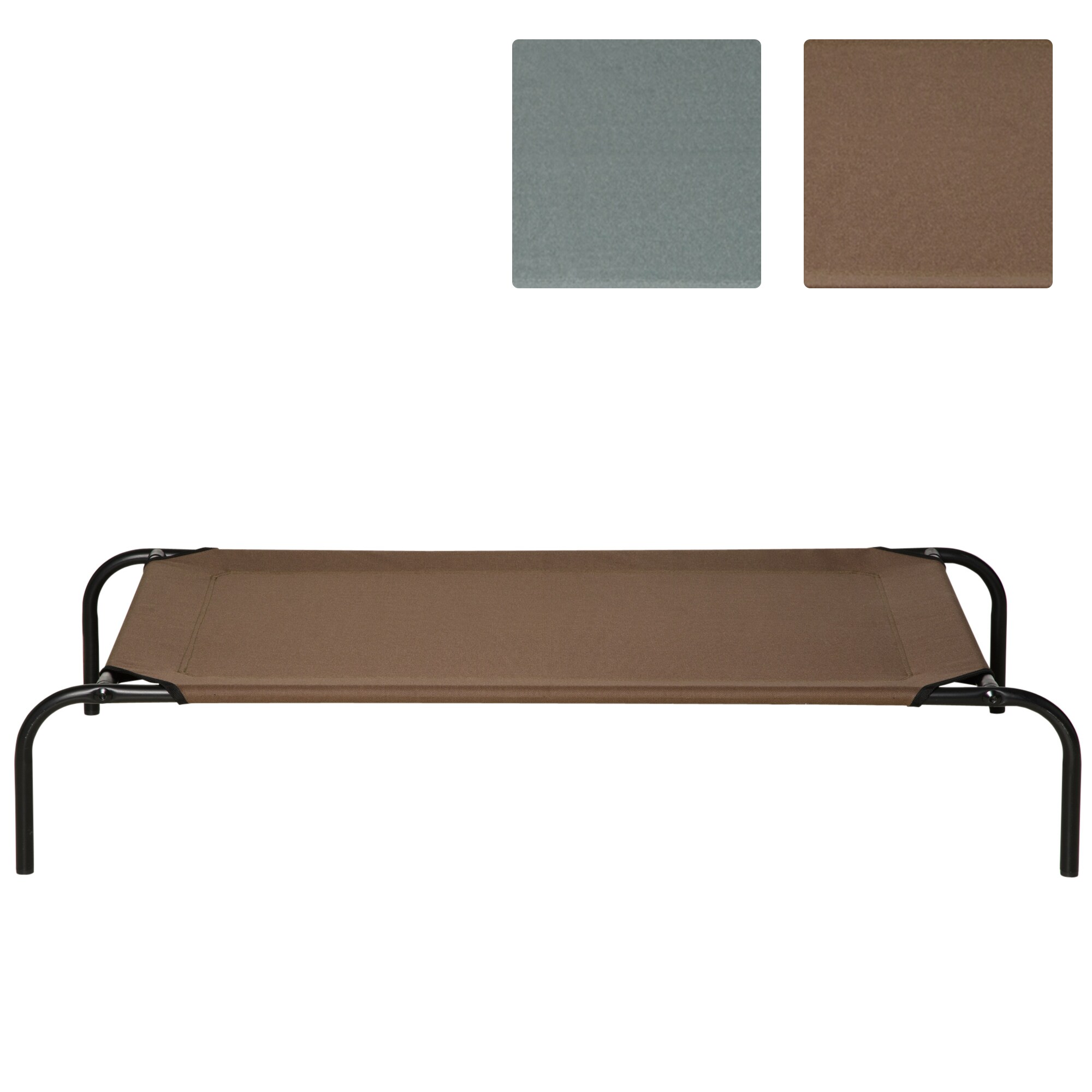 PawHut Hundeliege inklusive Ersatzbezug kaffeebrauner und grauer Bezug 110 x 68 x 19 cm (LxBxH)