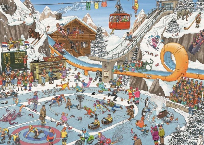 Jan van Haasteren - De Winterspelen - Legpuzzel - 1000 Stukjes