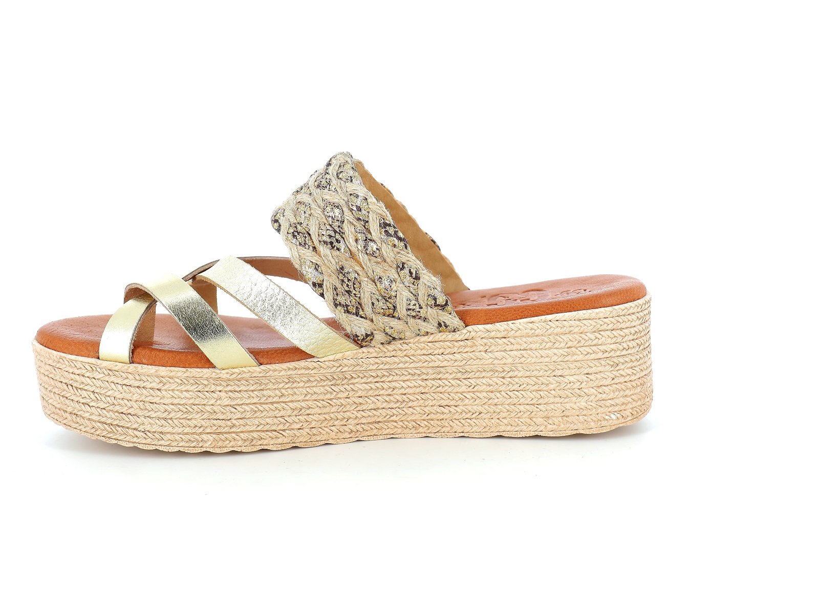 Chaussures du chateau-35410 Matières combinées Beige Or
