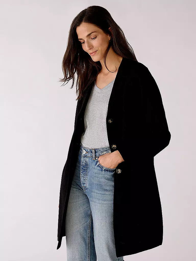 OUÍ Wollmantel schwarz