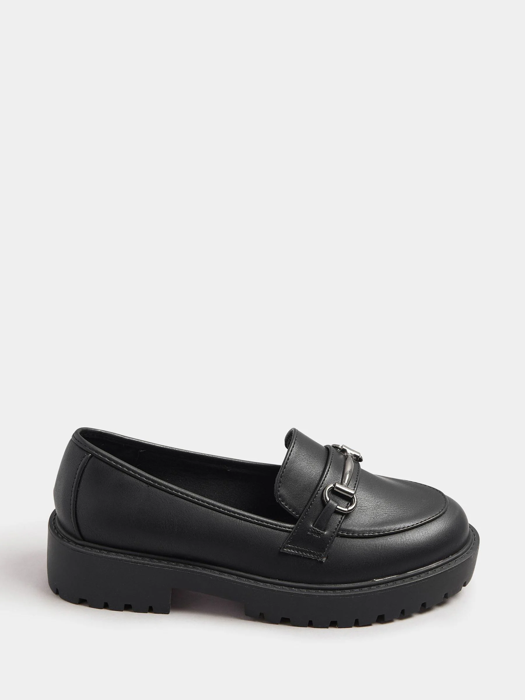 Yours Curve Wide Fit Metal Detail Loafers