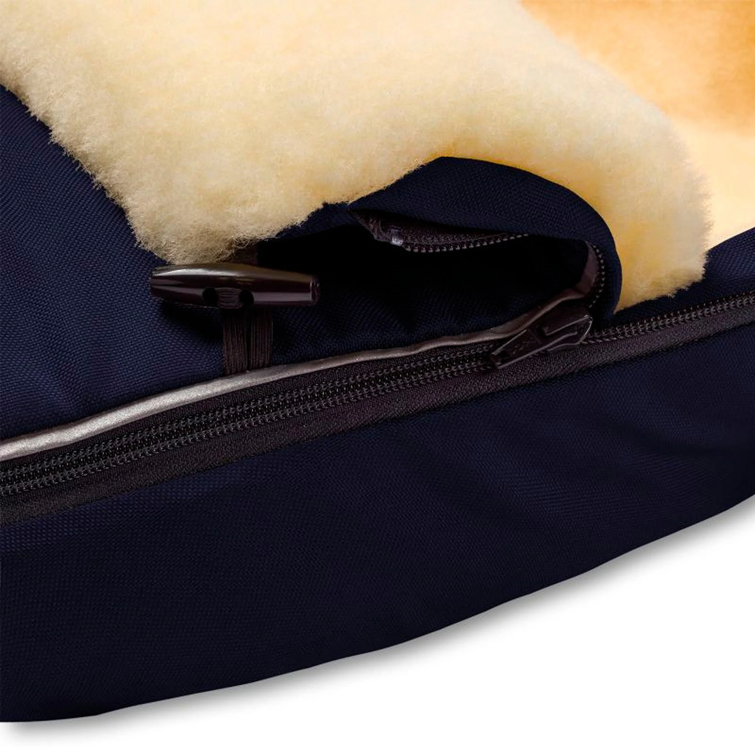 Hofbrucker Kinderwagen Lammfell-Fußsack Polaris Navy Blue