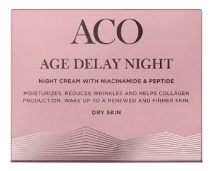 ACO Age Delay Night Cream Tør hud - 50 ml.