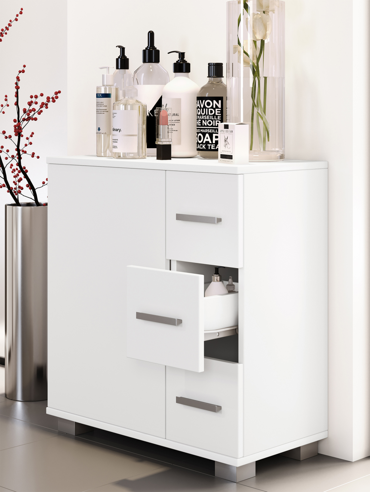 Midischrank ZALO XL - weiß - 60 cm