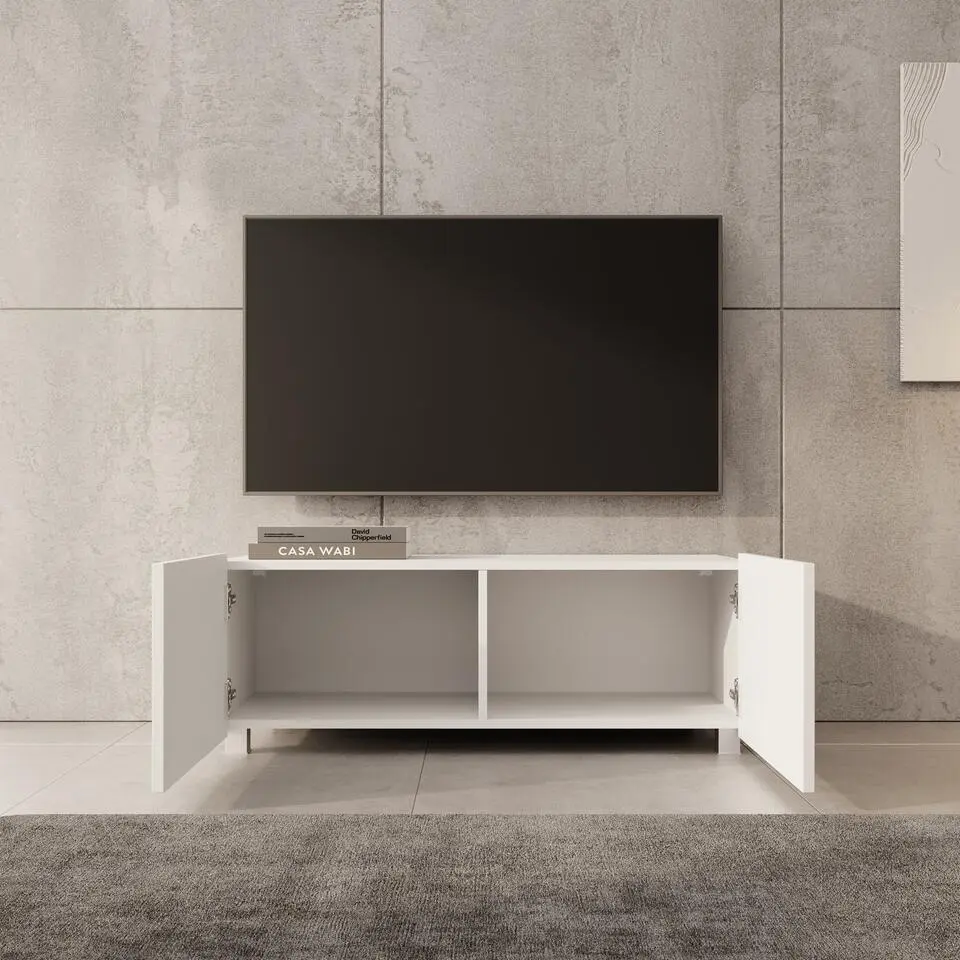 Meubella - TV-Meubel Kenderes - Wit - 100 cm
