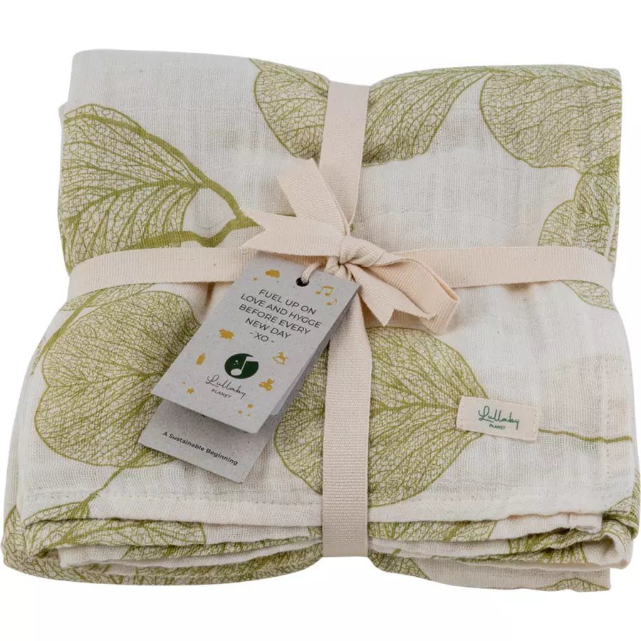 Lullaby Planet Musselin Swaddle Lake Green 120x120cm