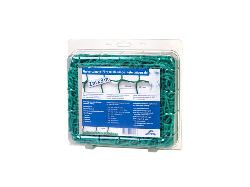 Meister Universalnetz knotenlos, Ø 3 mm / 2 x 3 m, Grün Universell einsetzbares Netz