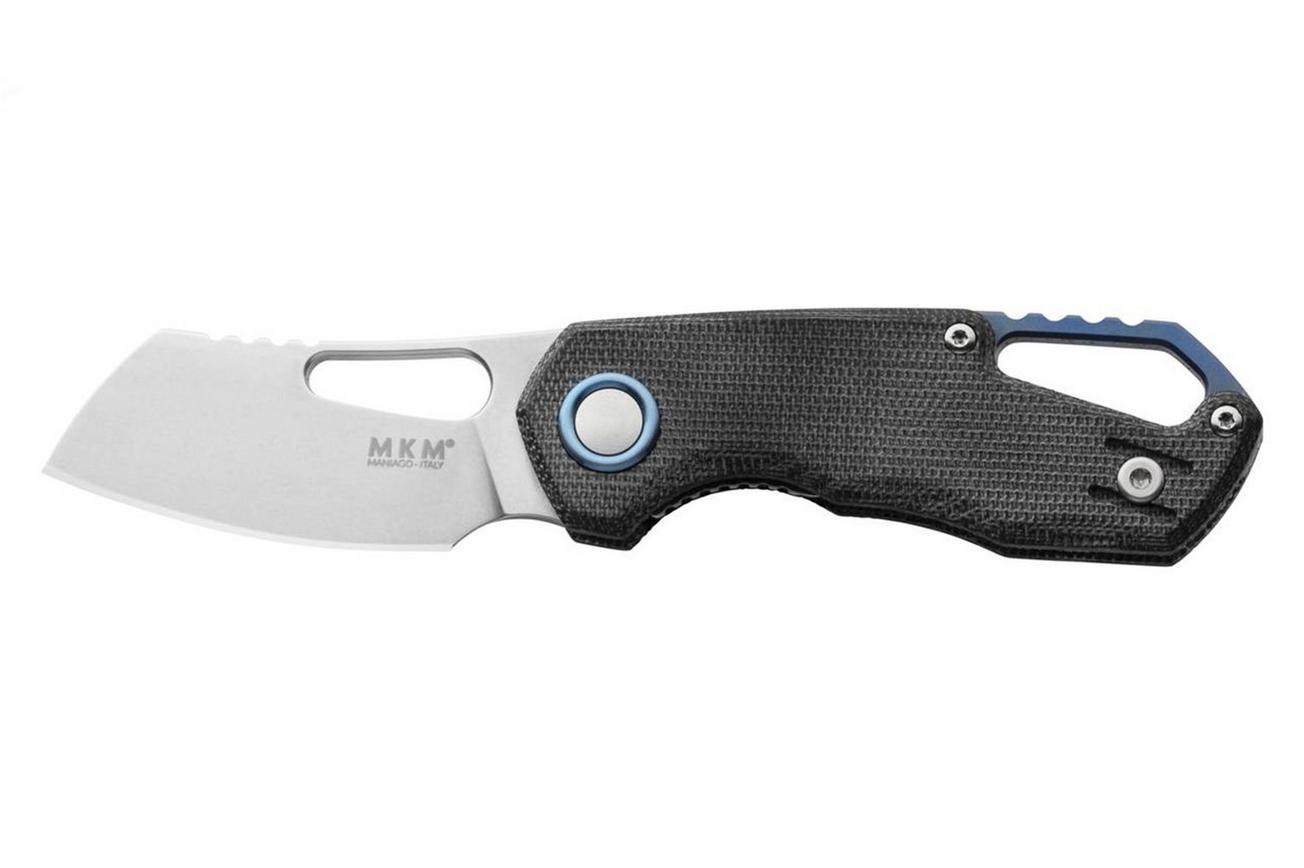 MKM Isonzo FX03M-2BC Cleaver M390, Black Canvas Micarta zakmes, Jesper Voxnaes design