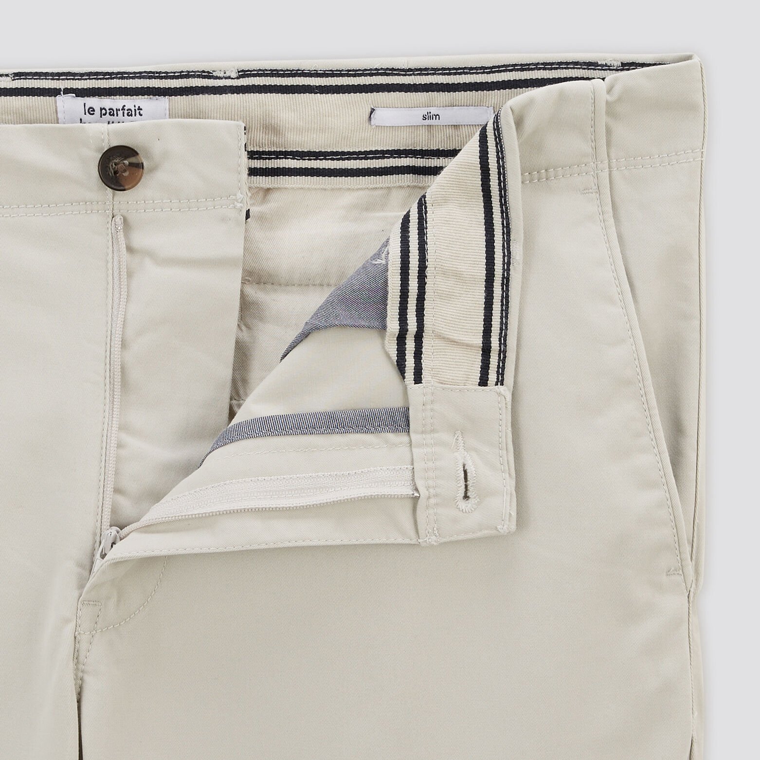 Pantalon chino slim 'le parfait by JULES' Ecru