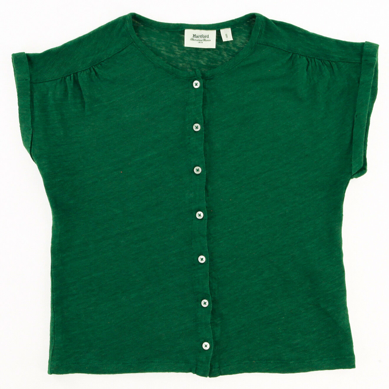 Hartford T-Shirt Josépha 100% Lin vert cactus